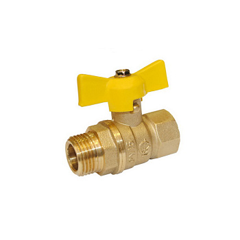 Кран шаровый газ.  1/2" г/ш лат. бабочка Бологое