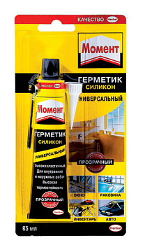 Герметик силиконовый  85 мл "Момент" белый.