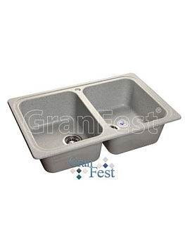 Мойка GRANFEST STANDART 780*510, серый /GF-S780К/ двойная